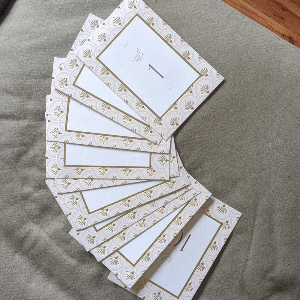 Wedding Table Numbers